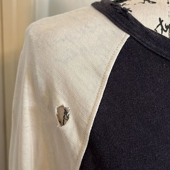 Lucky Brand AC/DC Distressed Ripped Blow Up Your Video Graphic Shirt Music Band - Picture 7 of 11